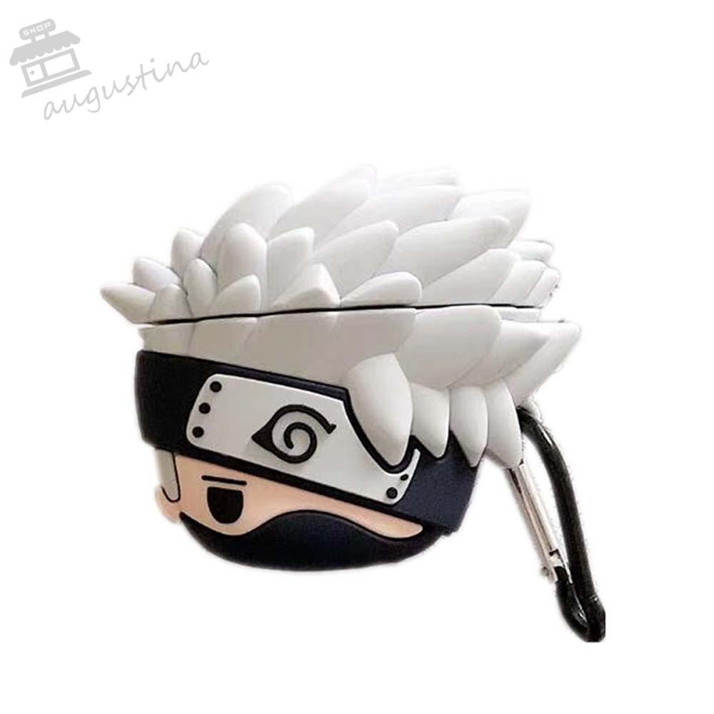 Vỏ Bảo Vệ Hộp Sạc Tai Nghe Bluetooth Airpods 1 2 pro Bằng Silicon Họa Tiết Hoạt Hình Naruto 3D Dễ Thương