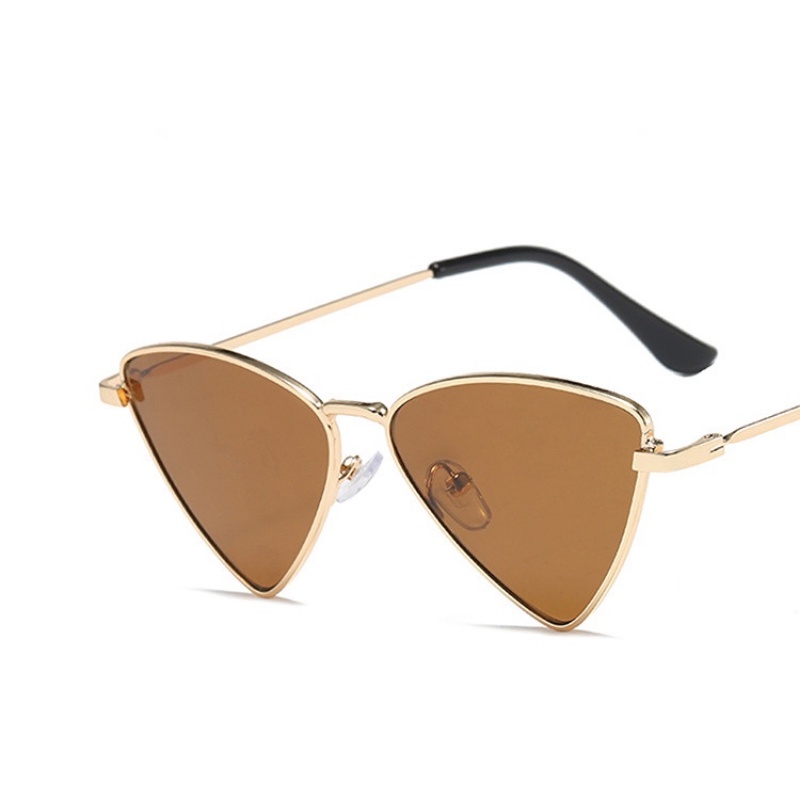 (AIMURUSI) COD Kính Mát Gọng Kim Loại Hình Tam Giác Thời Trang Đường Phố Cá Tính Cho Bé Trai Và Bé Gái Boom