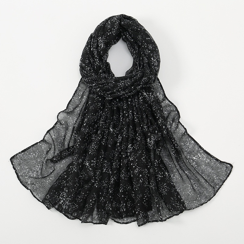 Khăn Choàng Trắng Nhẹ Thoáng Khí In Họa Tiết Phong Cách Cổ Điển Độc Đáo Kích Thước 180 * 90 Thời Trang Cho Nữ