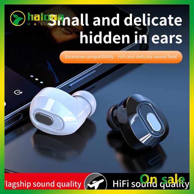 Tai Nghe Bluetooth 5.2 Không Dây Mini Có Micro Halo T13
