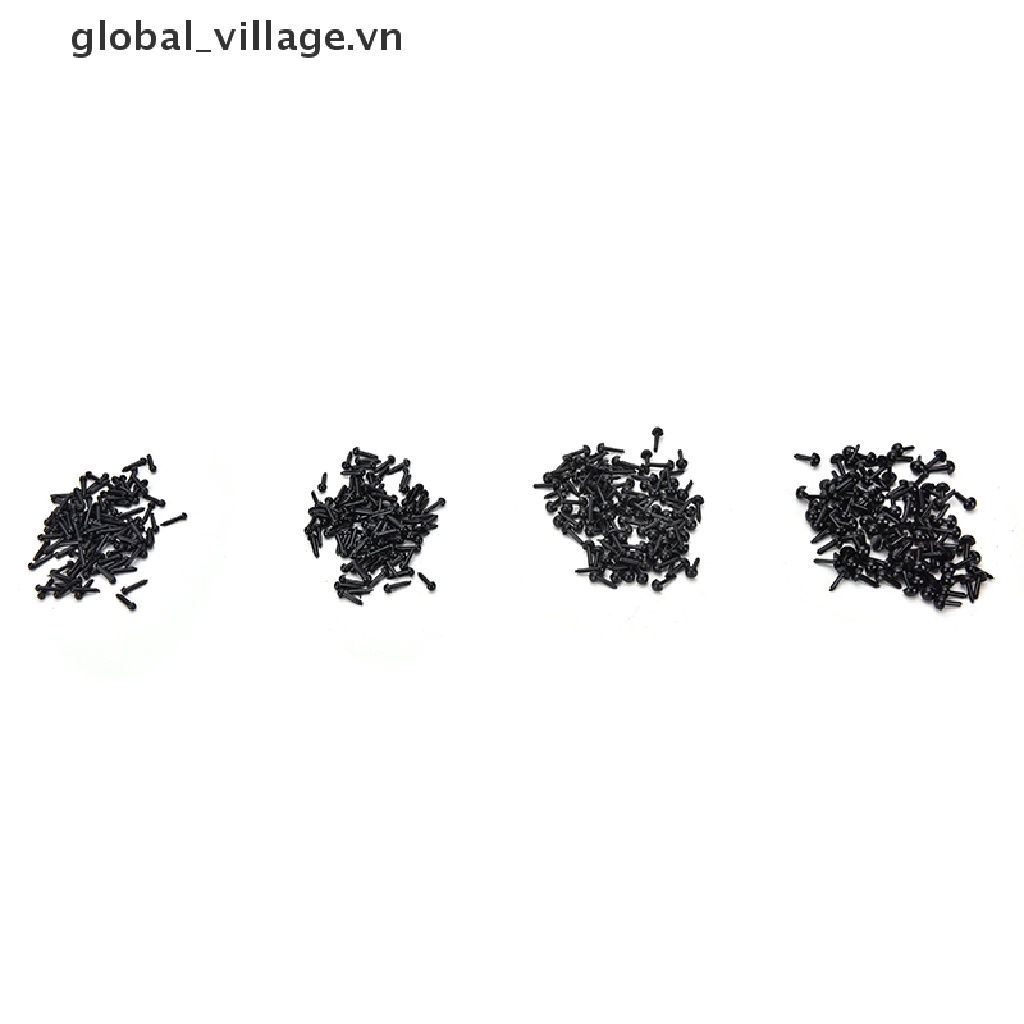 Set 100 Mắt Nhựa Màu Đen 4 Kích Cỡ Cho Búp Bê / Gấu / Thú Nhồi Bông DIY