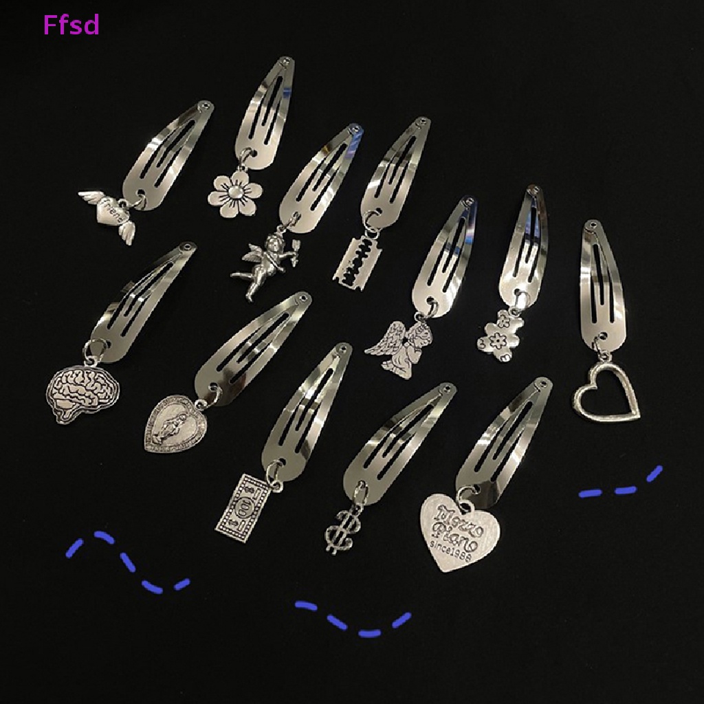 1 Kẹp Tóc Kim Loại Màu Bạc Hình Trái Tim Thời Trang Cho Nữ