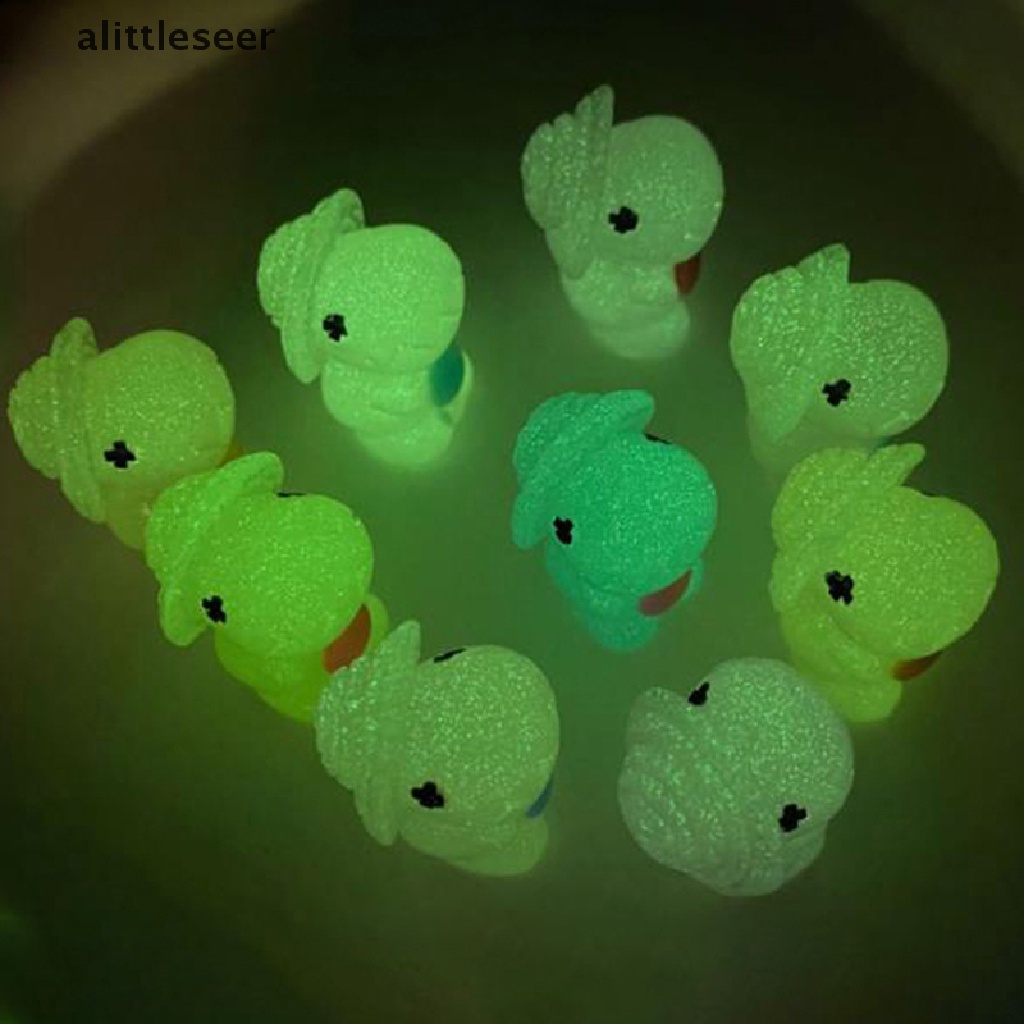 Set 2 Mô Hình Khủng Long Đội Mũ Rơm Mini Bằng Nhựa Resin Phát Sáng Trang Trí Bảng Điều Khiển Xe Hơi