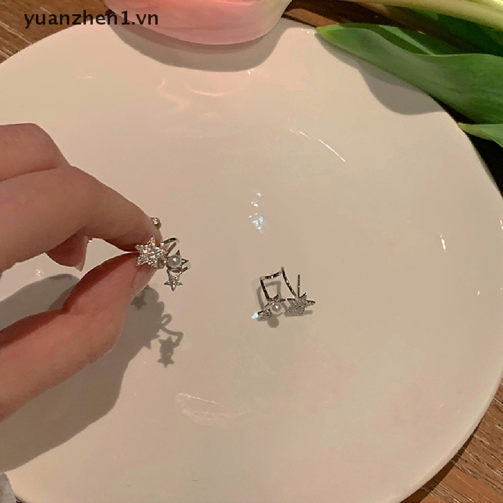 Bông Tai Ngôi Sao Năm Cánh Đính Đá Thời Trang Hàn Quốc Y2k