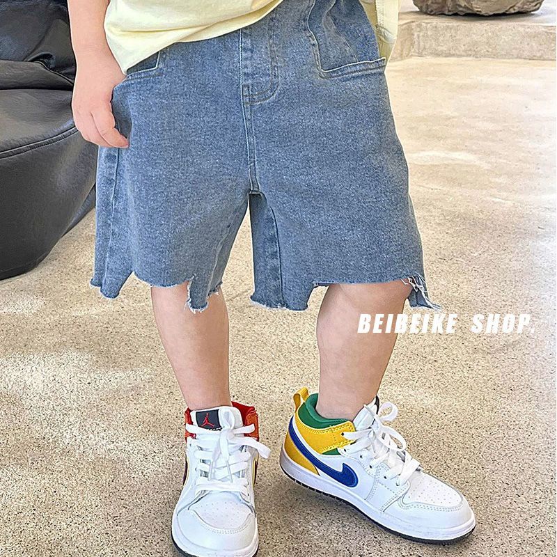 [Hàng Mới Về] Quần Short Denim Rách Cá Tính Cho Bé Trai