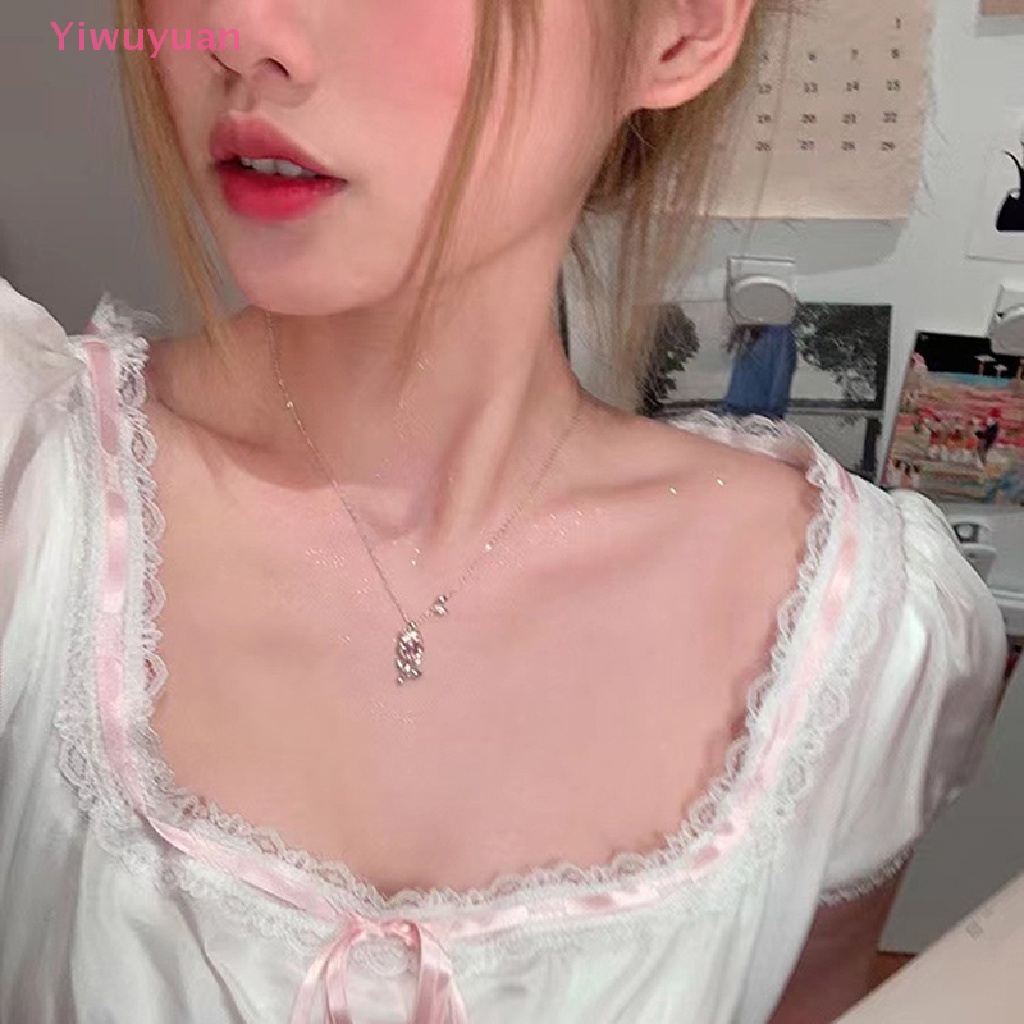 Vòng cổ Mặt Trái Tim Đính Đá Zircon Lấp Lánh Thời Trang Mới