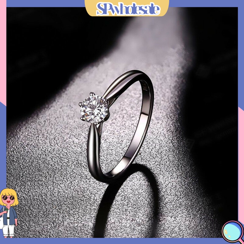 <SPwholesale> Nhẫn Ba Lỗ Đính Đá Thanh Lịch Bằng Hợp Kim