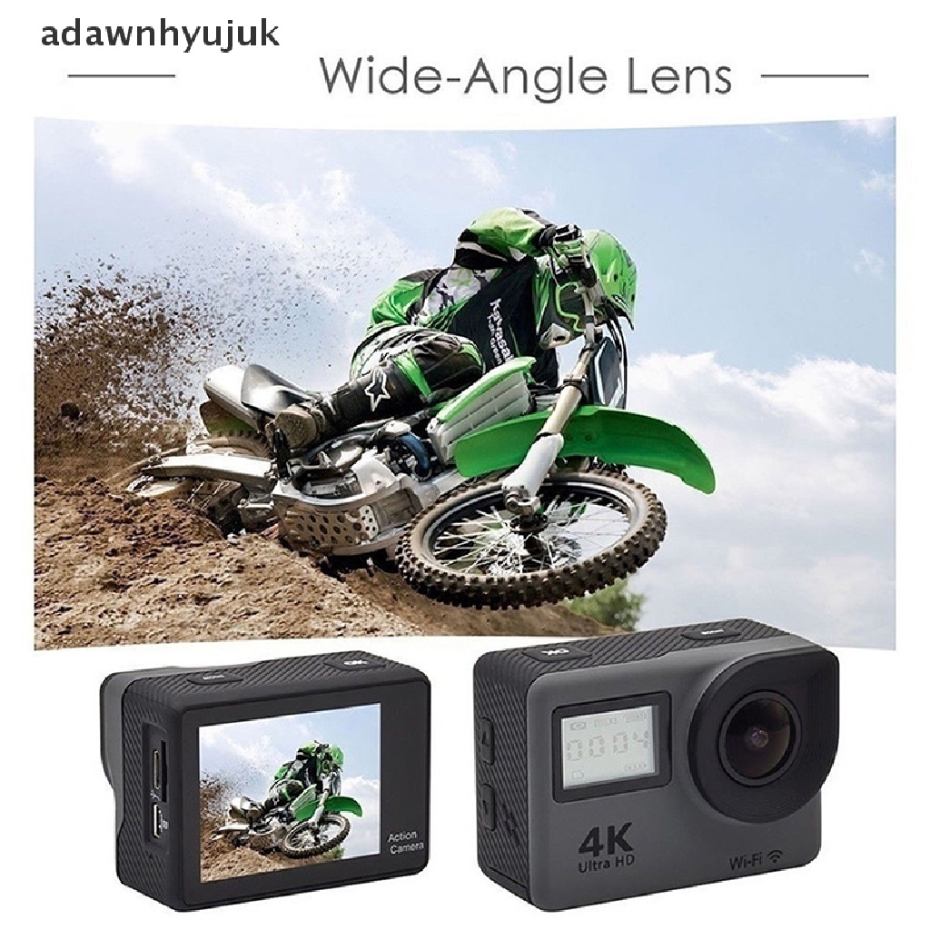 Camera Hành Trình Hai Màn Hình adawnhyujuk 4K 1080P HD 2 '' Chống Thấm Nước Kết Nối WiFi