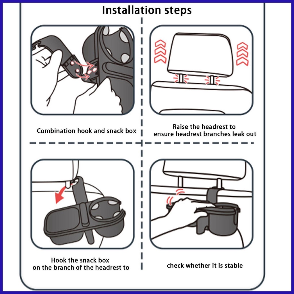 Khay Đựng Thức Ăn / Đồ Uống 3 Trong 1 4 Ngăn Bằng Silicone Dẻo Tiện Dụng Cho Xe Hơi