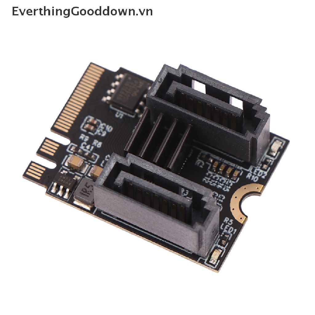 Everthinggooddown 1 Bộ Thẻ Mở Rộng M2 Sang SATA 3.0 Kèm Cáp Chìa Khóa A + E WIFI