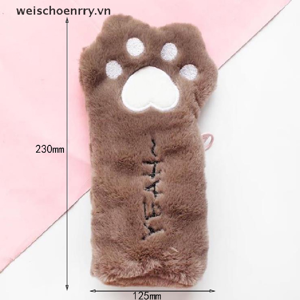 1 Túi Đựng Bút Hình Móng Vuốt Mèo Bằng Lông Nhung Kích Thước Lớn