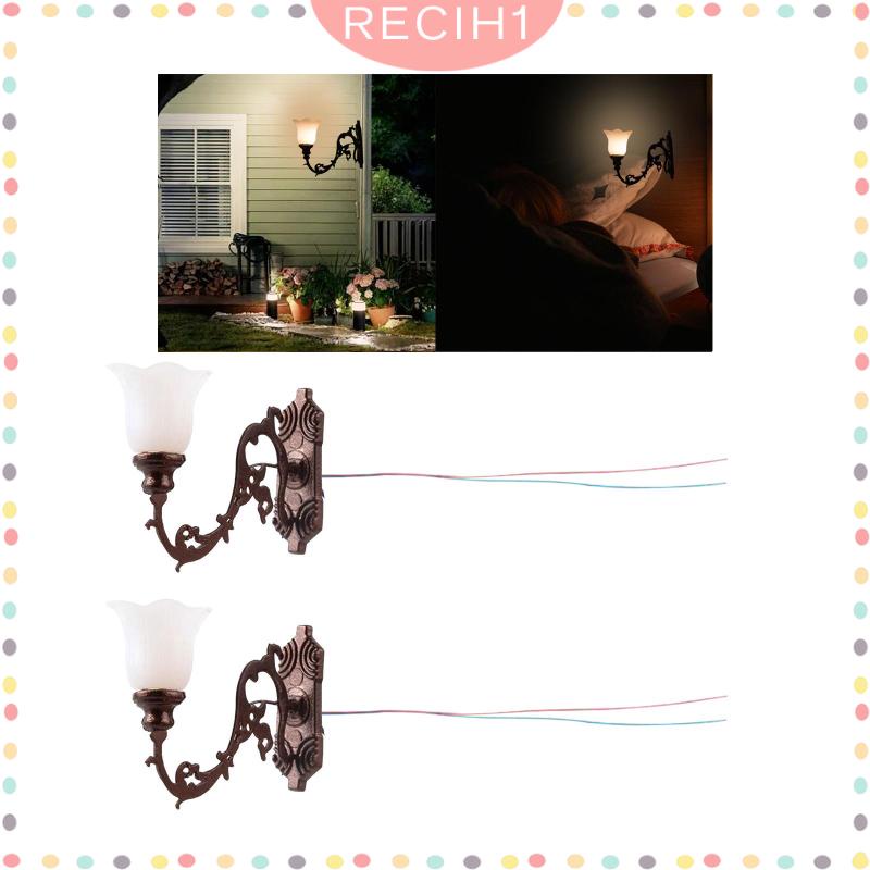 Bộ 2 Đèn Đường Mini 12 Bóng Dùng Trang Trí Nhà Búp Bê