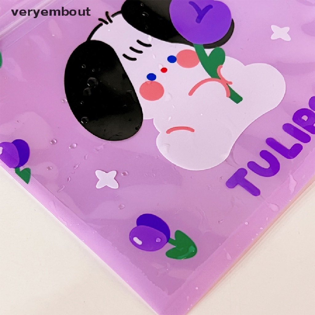 Set 10 Túi Zip Đựng Bánh Kẹo Bằng Poly Trong Suốt In Họa Tiết Thỏ / Gấu Hoạt Hình Trang Trí Tiệc Cưới / Sinh Nhật