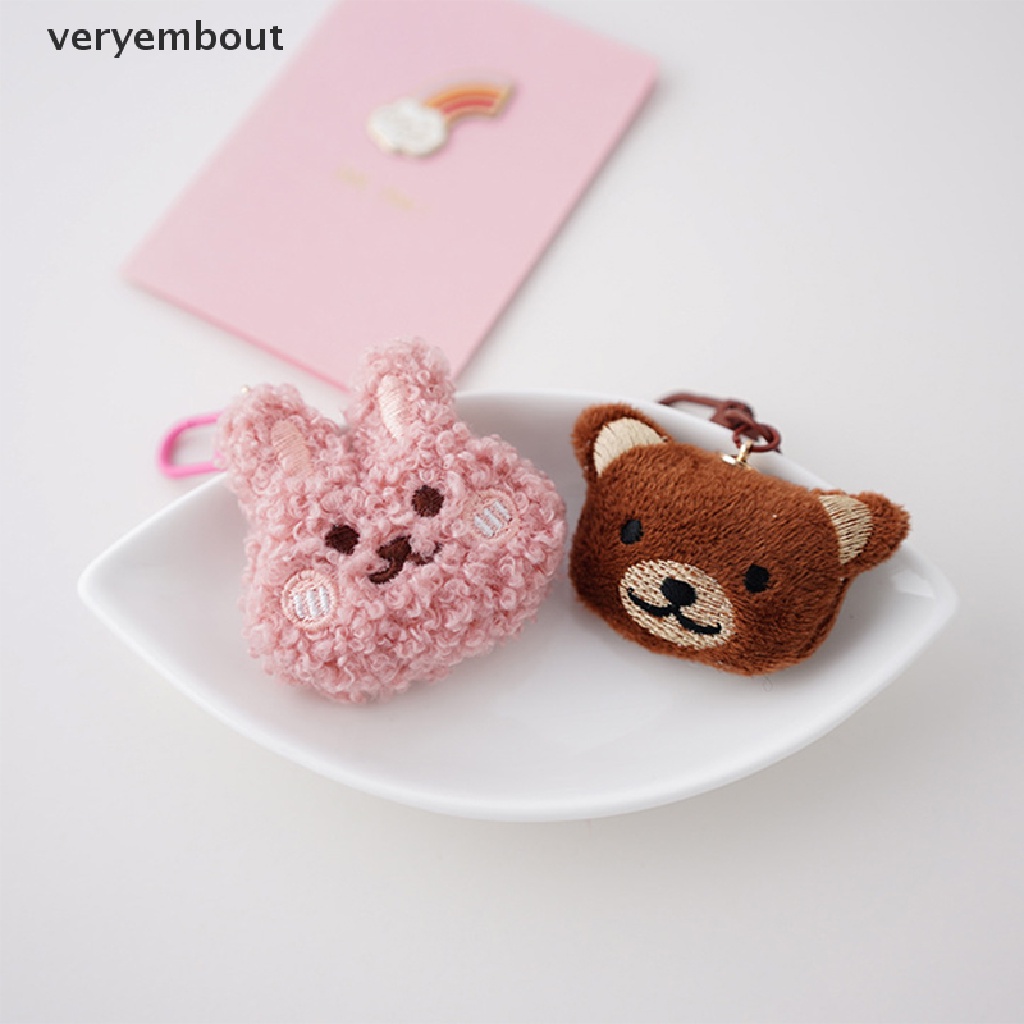 Móc Khóa Hình Thỏ Nhồi Bông Dễ Thương Sáng Tạo