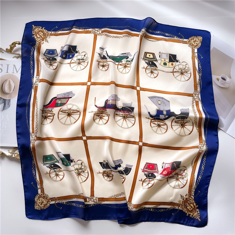 Khăn Choàng Lụa Mỏng Hình Vuông Thời Trang Xuân Hè Hàng Mới Dành Cho Bạn Nữ Mặc Khi Đi Du Lịch