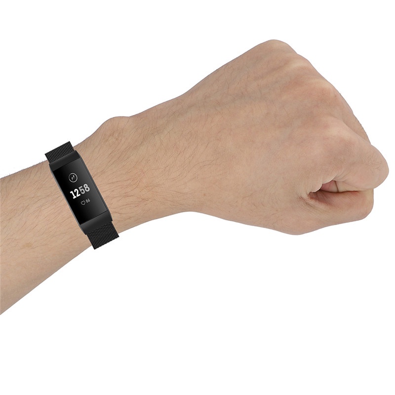 Dây Đeo Inox Milan Cho Đồng Hồ Thông Minh Fitbit Charge 3 4 SE 2