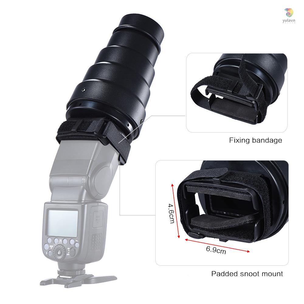 ANDOER Đèn Snoot Light Modifier w / 50 Độ Thay Thế Màu Tổ Ong Cho Neewer Yongnuo Godox Meike Vivitar Chụp Ảnh