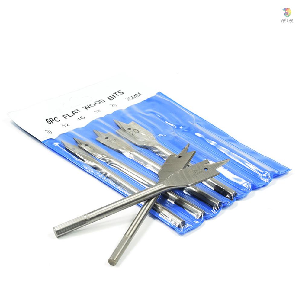 Set 6 Mũi Khoan Gỗ Đầu Lục Giác 10mm-25mm Chuyên Dụng