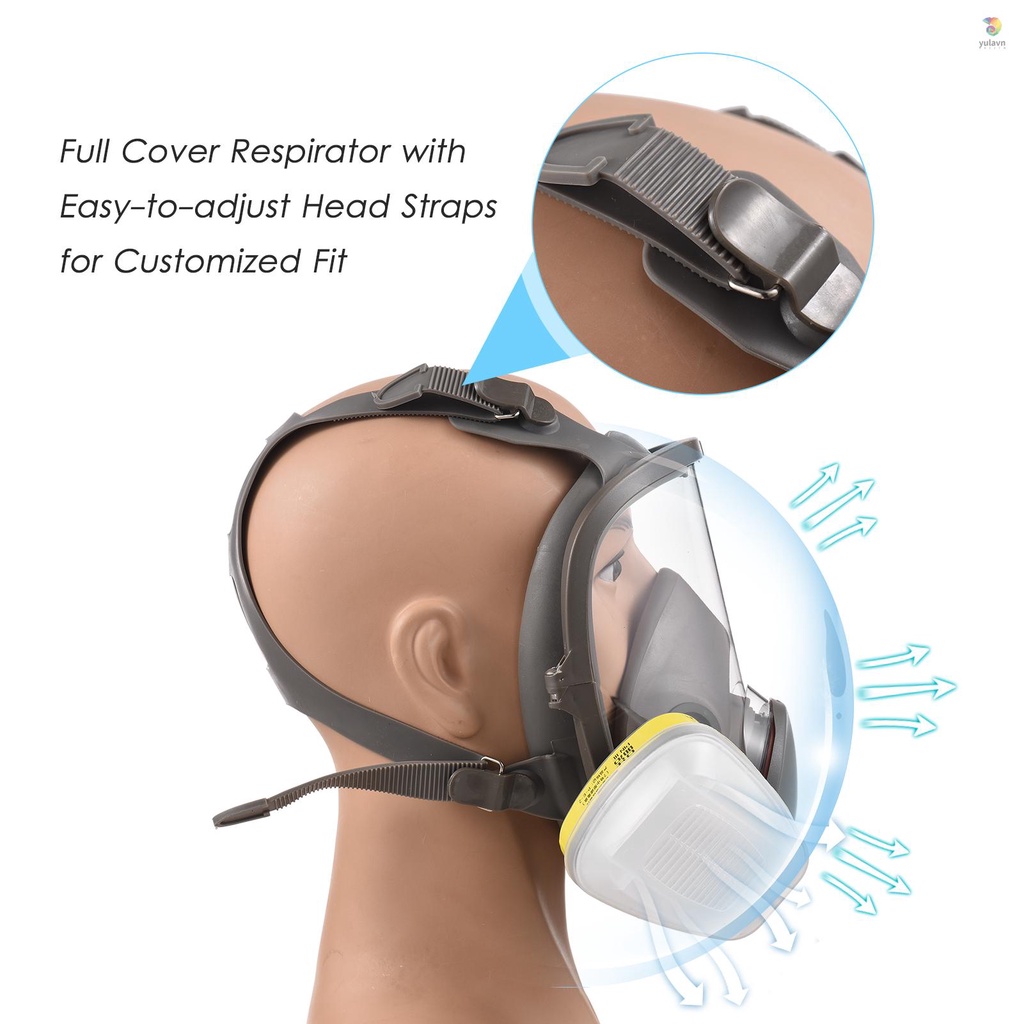 Mặt Nạ Bảo Vệ Toàn Diện Thoáng Khí Độ Che Phủ Toàn Diện 6800 Có Thể Tái Sử Dụng Cho Thợ Hàn / Làm Mộc