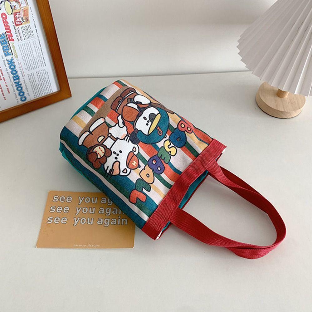 Túi Xách Canvas In Hình Động Vật Hoạt Hình Đáng Yêu Cho Mẹ Bỉm Sữa