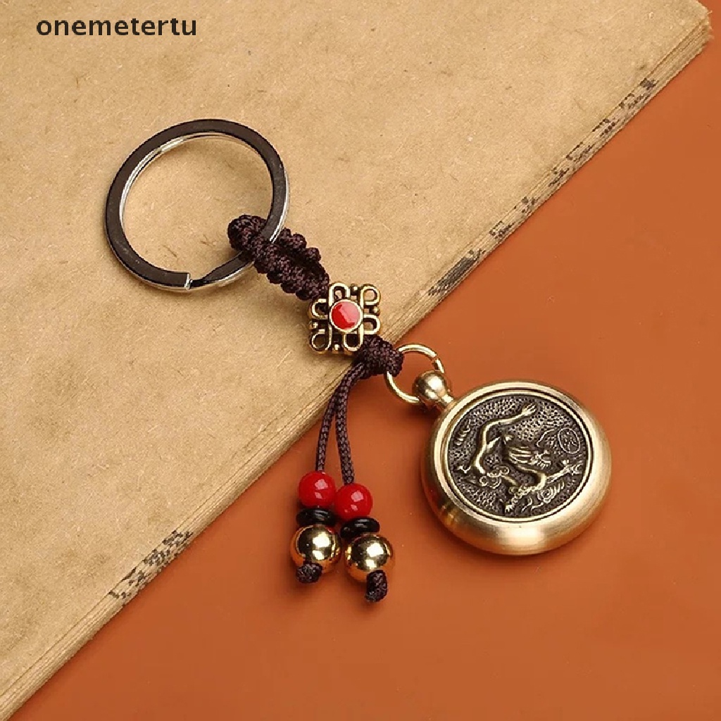 Onemetertu Feng Feng Móc Khóa Xe Hơi Bằng Đồng Thau Nguyên Chất Thủ Công Hình Hoàng Đạo Tài Lộc Trung Hoa Cổ Điển