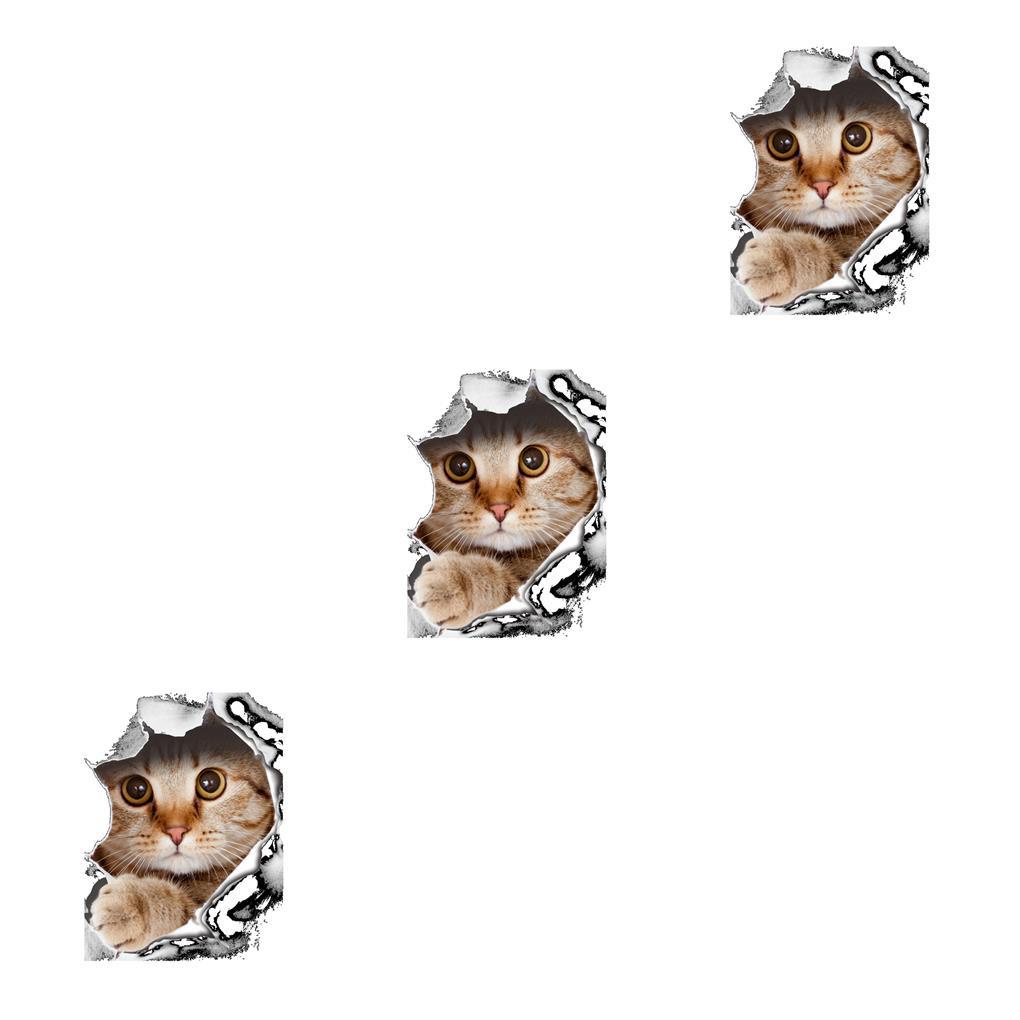 Miếng Dán Tường Trang Trí Hình Chó Mèo Hoạt Hình 3d Bằng Pvc Diy 1 / 2 / 3 / 5