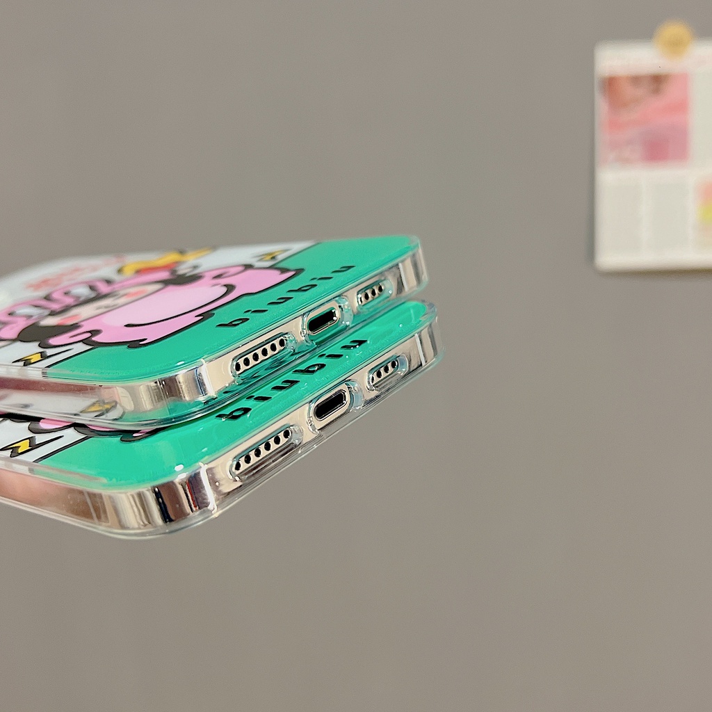 Ốp Điện Thoại TPU Dẻo Trong Suốt Họa Tiết Cô Gái &amp; Chú Thỏ Dễ Thương Cho iphone 14 13 11 12 Pro Max