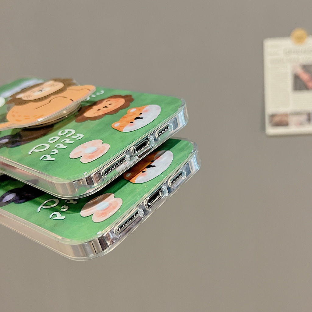 Ốp Điện Thoại TPU Mềm Trong Suốt Họa Tiết Sở Thú Hoạt Hình Dễ Thương Cho iphone 14 13 11 12 Pro Max Đứng