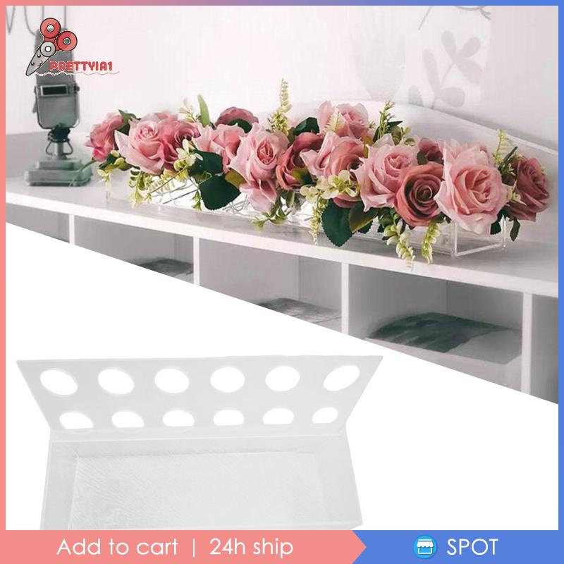 Lọ Hoa Hình Chữ Nhật Có Nắp Đậy Dùng Trang Trí Bàn Làm Việc [Prettyia1] [Prettyia1]