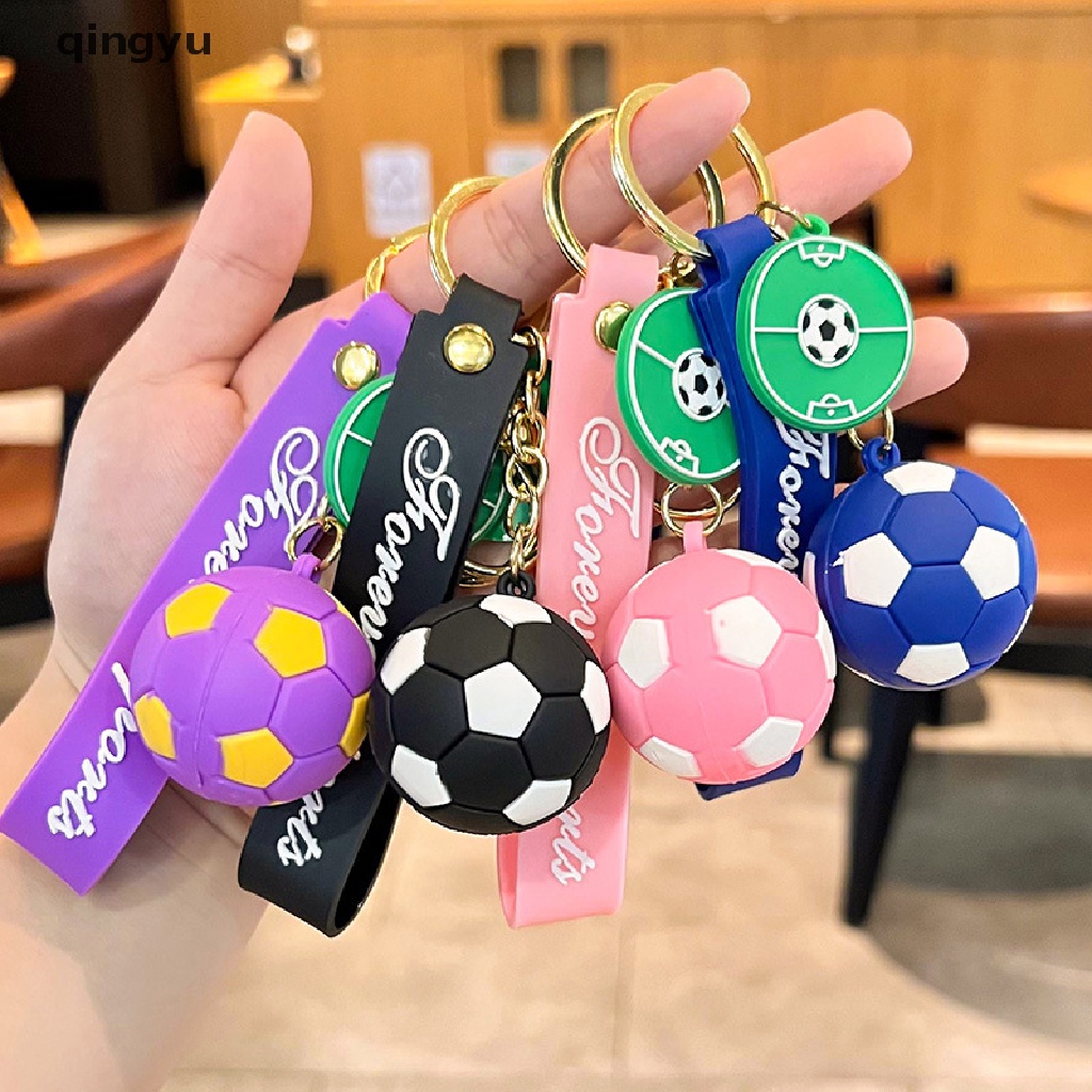 Móc Chìa Khóa Bằng Cao Su PVC Mềm Hình Quả Bóng Đá Cho Nam Và Nữ