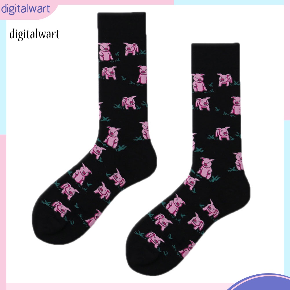 Kỹ Thuật Số| Vớ Cotton Thể Thao Thoáng Khí In Họa Tiết Hoạt Hình Chim Hồng Hạc / Heo Đơn Giản Cho