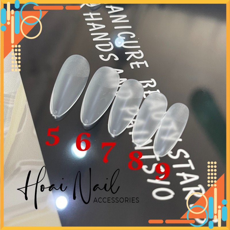 [SALE] Móng bầu nhám bán lẻ size 5-6-7-8-9 ( chuẩn fom hộp)