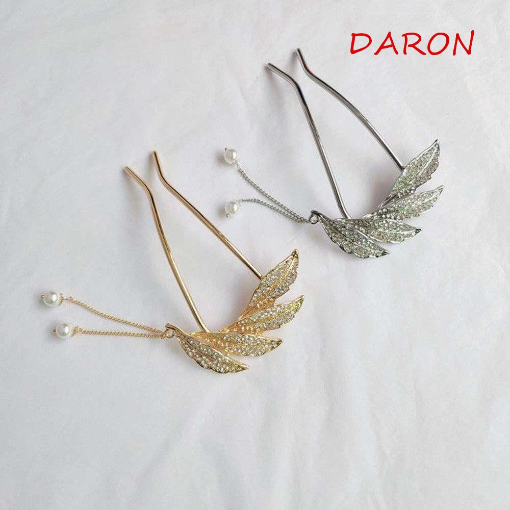 Trâm Cài Tóc Chữ U Bằng Kim Loại Phối Tua Rua Phong Cách Trung Hoa Cổ Điển Thời Trang