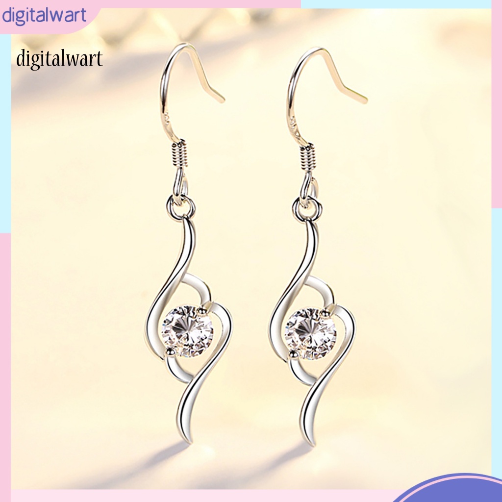 Kỹ Thuật Số| 1 Đôi Bông Tai Đính Đá Lấp Lánh Chất Lượng Cao Dành Cho Nữ