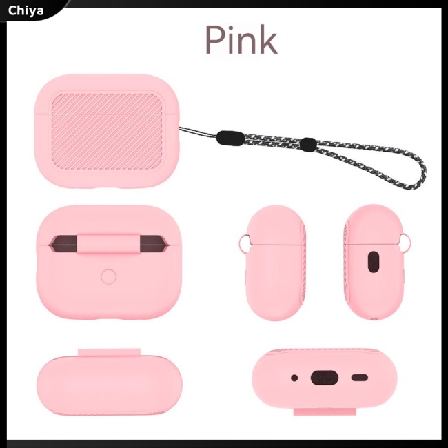 Vỏ Bảo Vệ Hộp Sạc Tai Nghe A Tripod Aripods Pro 2 Bằng Silicon Mềm Họa Tiết Lượn Sóng Màu Trơn Chống Bụi