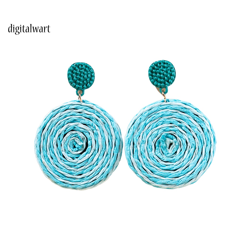 Kỹ Thuật Số| 1 Đôi Bông Tai Hình Tròn Màu Sắc Tương Phản Nhẹ Nhàng Dành Cho Nữ