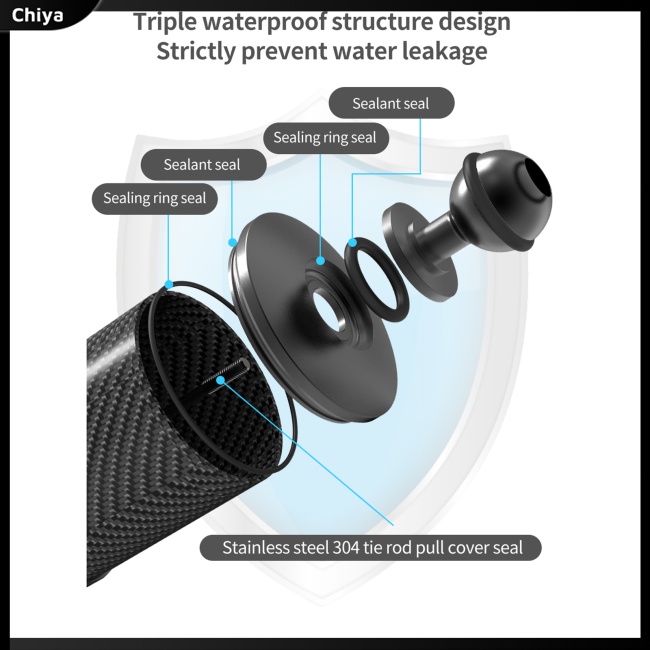 Cánh Tay Phao 5 / 8 / 10 / 12inch D60mm Bằng Sợi Carbon Kèm Đầu Bi 1 Inch Hỗ Trợ Chụp Ảnh Dưới Nước