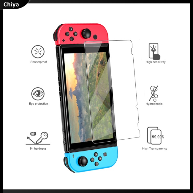 Set 2 Kính Cường Lực Phủ Toàn Màn Hình Chống Dầu Plasma Tương Thích Với Ns Switch