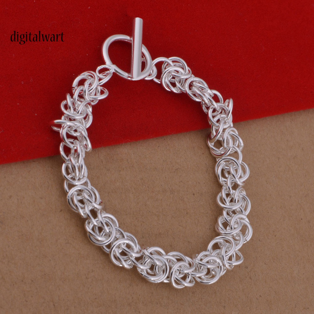 Kỹ Thuật Số| Vòng Tay Mạ Bạc Thiết Kế Tối Giản Cho Nữ