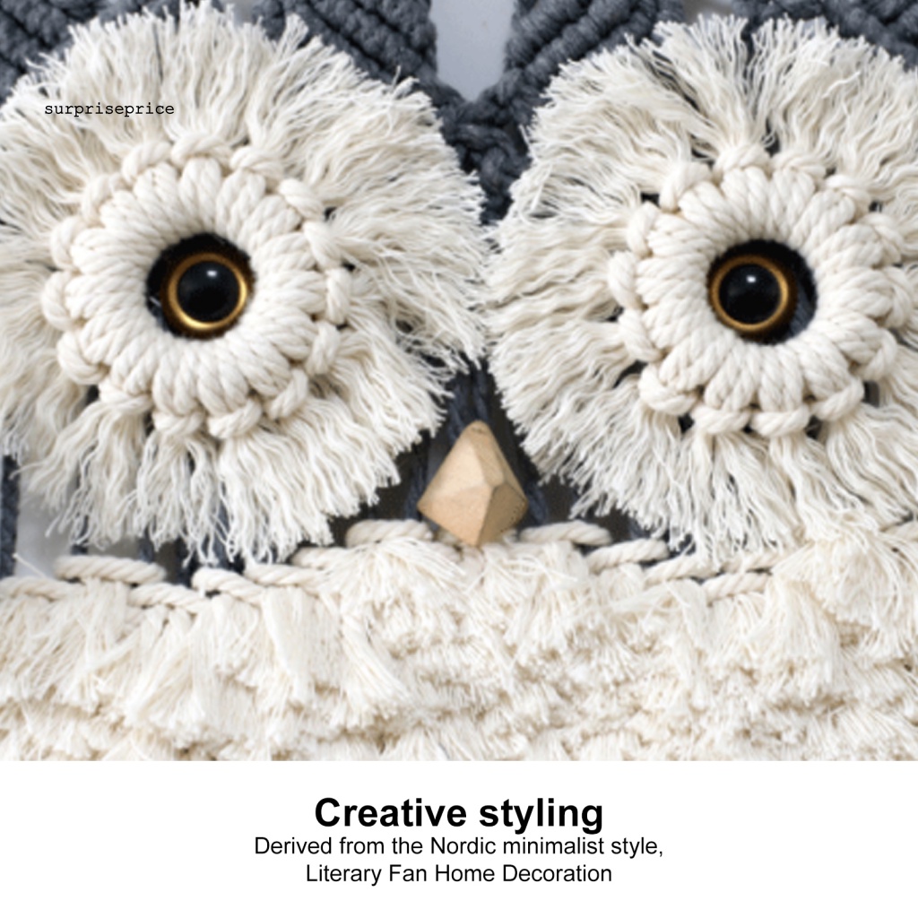 Phụ Kiện Treo Tường Trang Trí Hình Chim Cú Bằng Cotton Dễ Thương