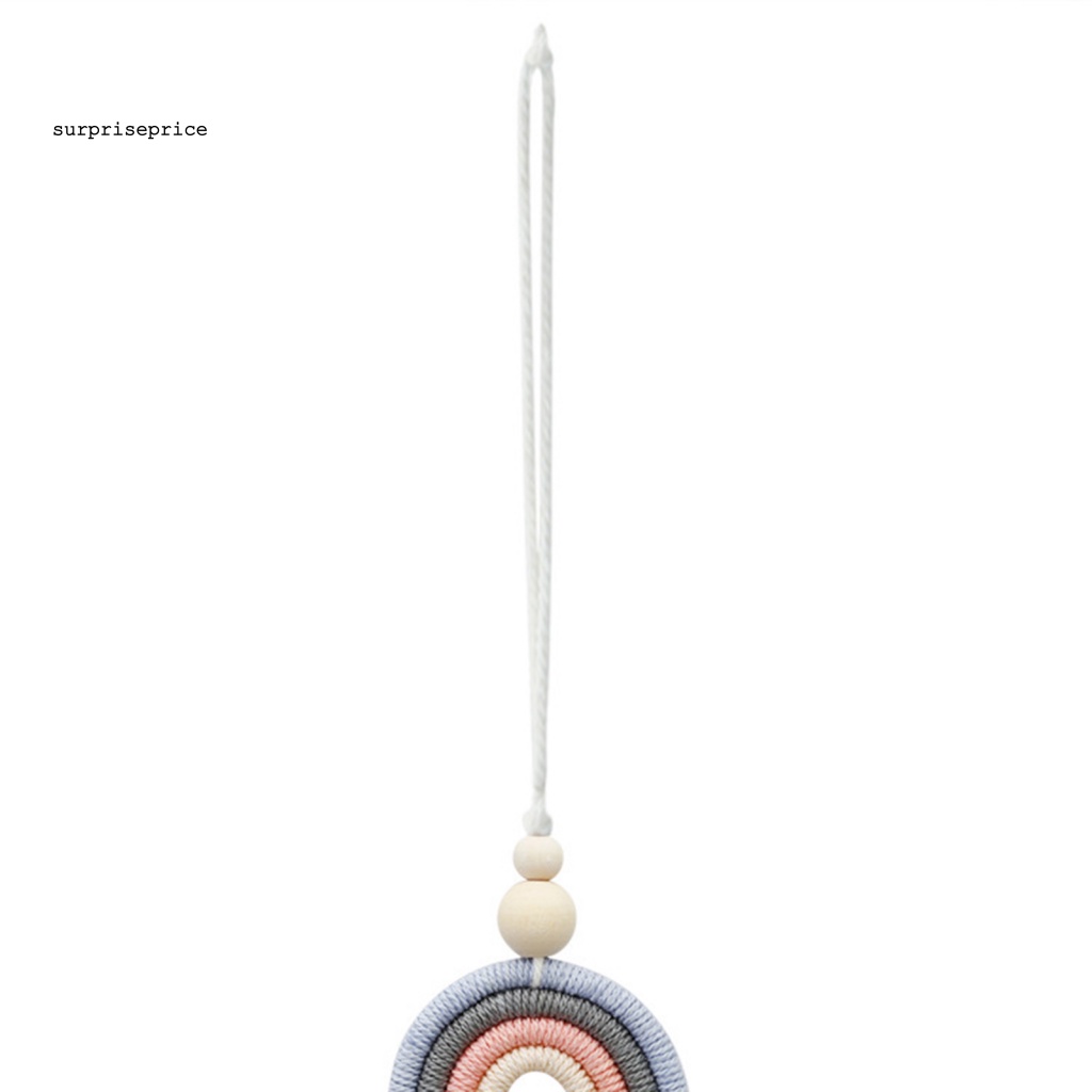 Phụ Kiện Treo Tường Trang Trí Phòng Ngủ Hình Cầu Vồng Bằng Dây Cotton Bện Độc Đáo