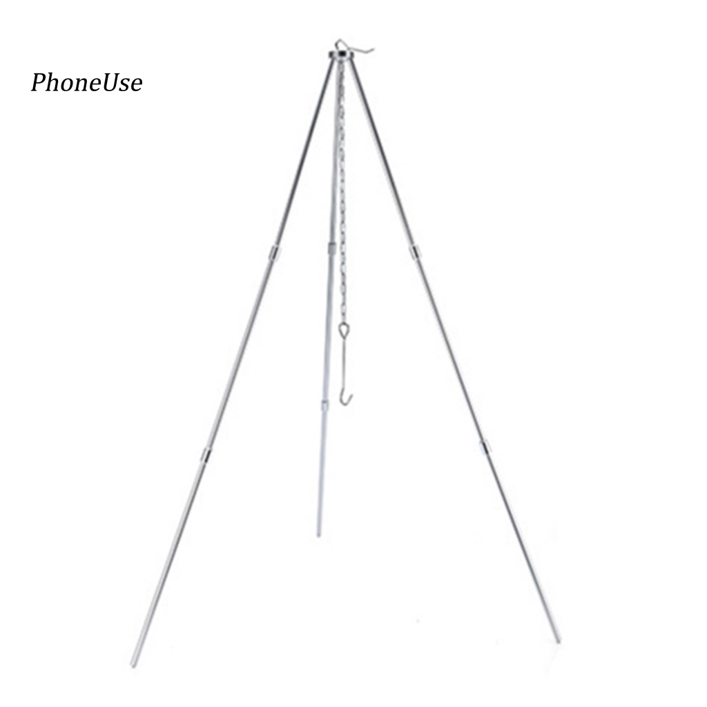 Gậy Ba Chân Bằng Da PU Di Động Có Thể Thu Gọn Cho Hoạt Động Cắm Trại /