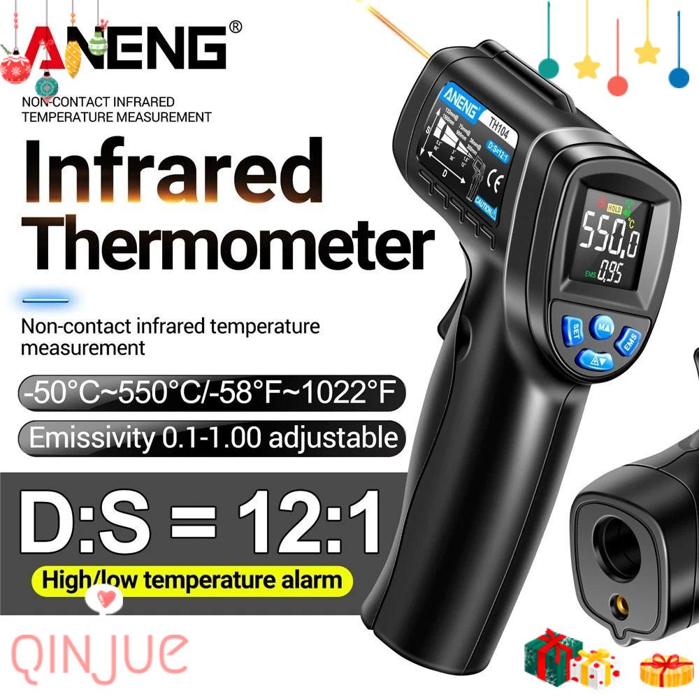 Súng Đo Nhiệt Độ Kỹ Thuật Số Làm Bánh - 50~550°C Đồng Hồ Đo Nhiệt Độ Hồng Ngoại Cảm Biến Bằng Tia Laser