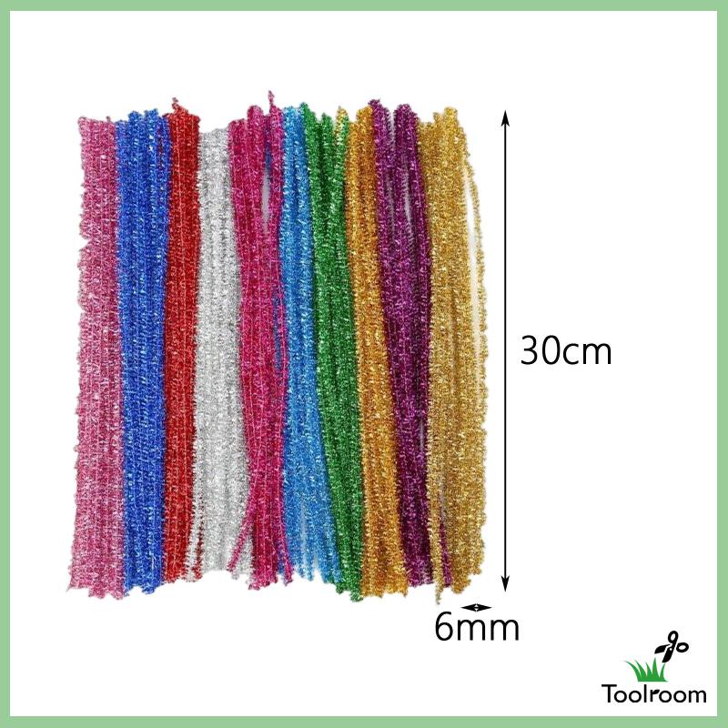 Bộ 500 Sợi Dây Chenille Mềm Mại Làm Sạch Ống Nước Đồ Chơi Giáo Dục Trang Trí