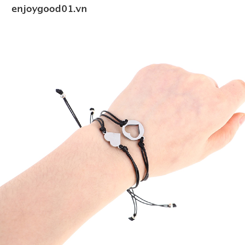 Bộ 2 Vòng Tay Bằng Thép Không Gỉ Phù Hợp Cho Mẹ Và Con Gái