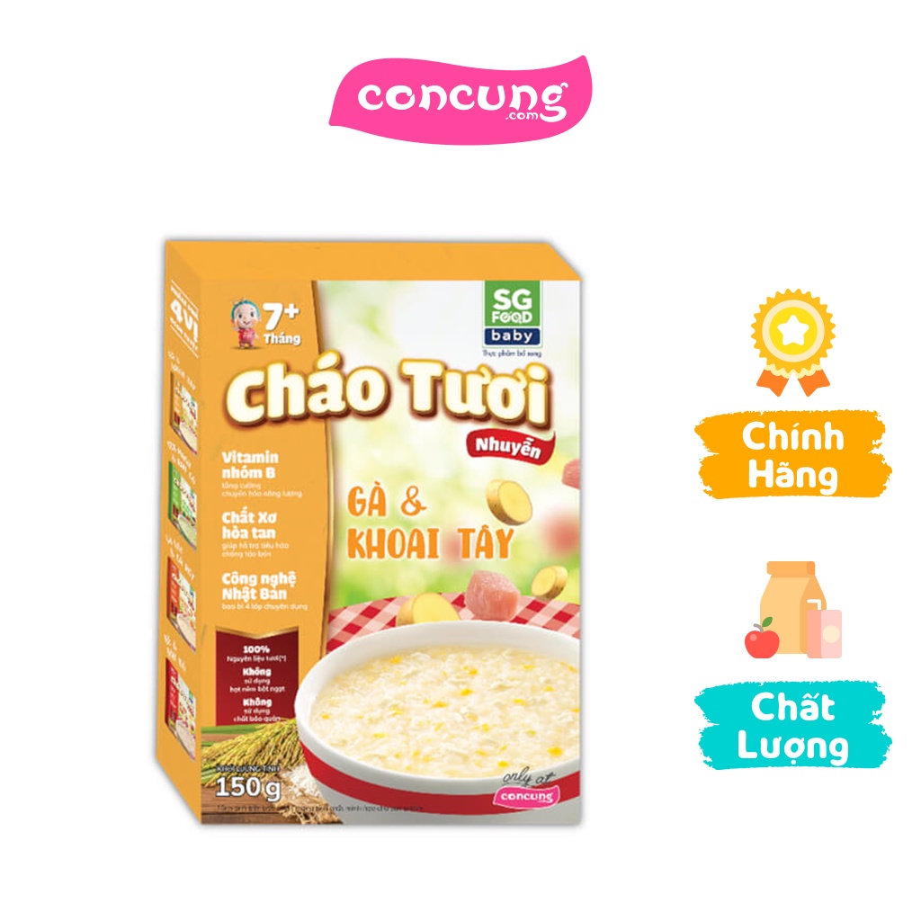 Cháo tươi nhuyễn Gà & Khoai tây (150g)