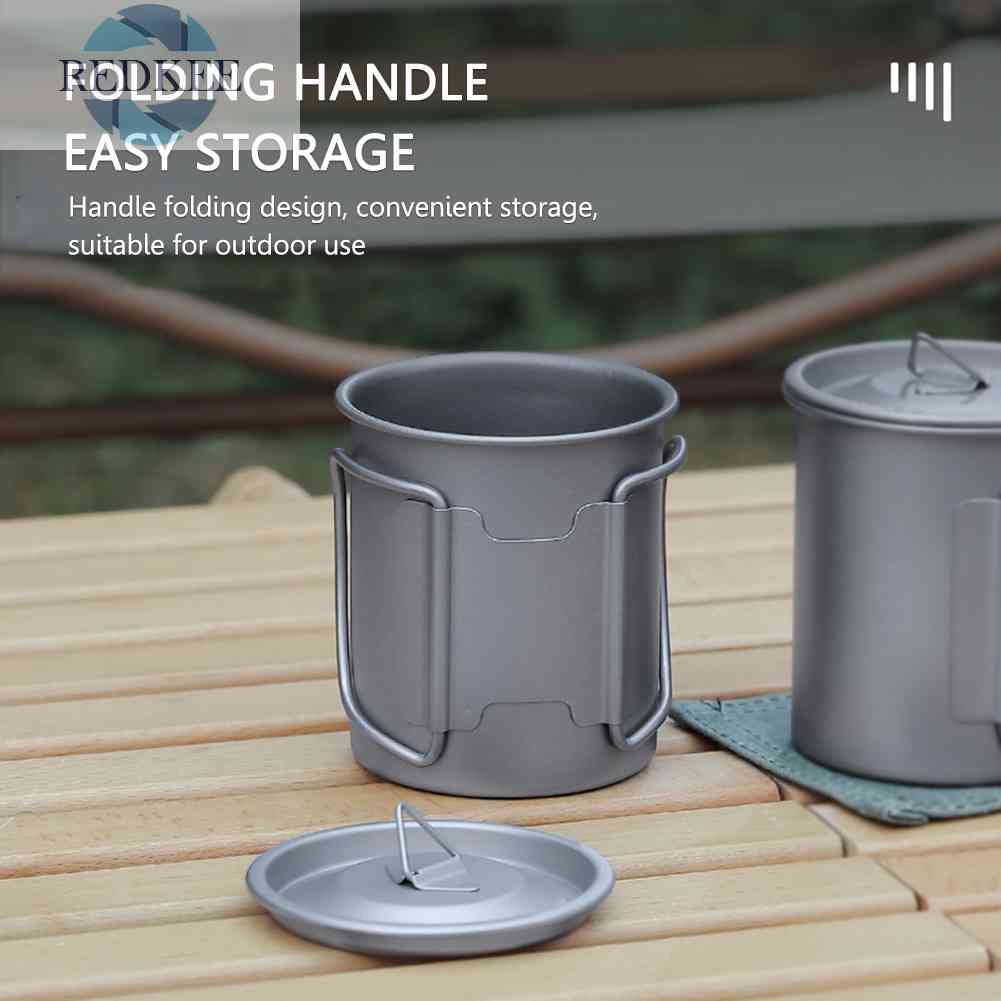 Cốc Uống Nước Bằng Titan Siêu Nhẹ Có Thể Gấp Gọn Tiện Dụng Mang Theo Du Lịch