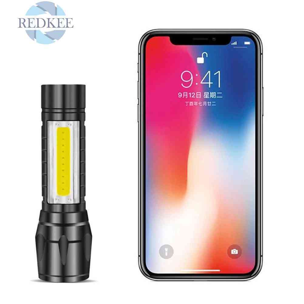 Đèn Pin LED Mini Chống Thấm Nước Sạc USB Tiện Lợi