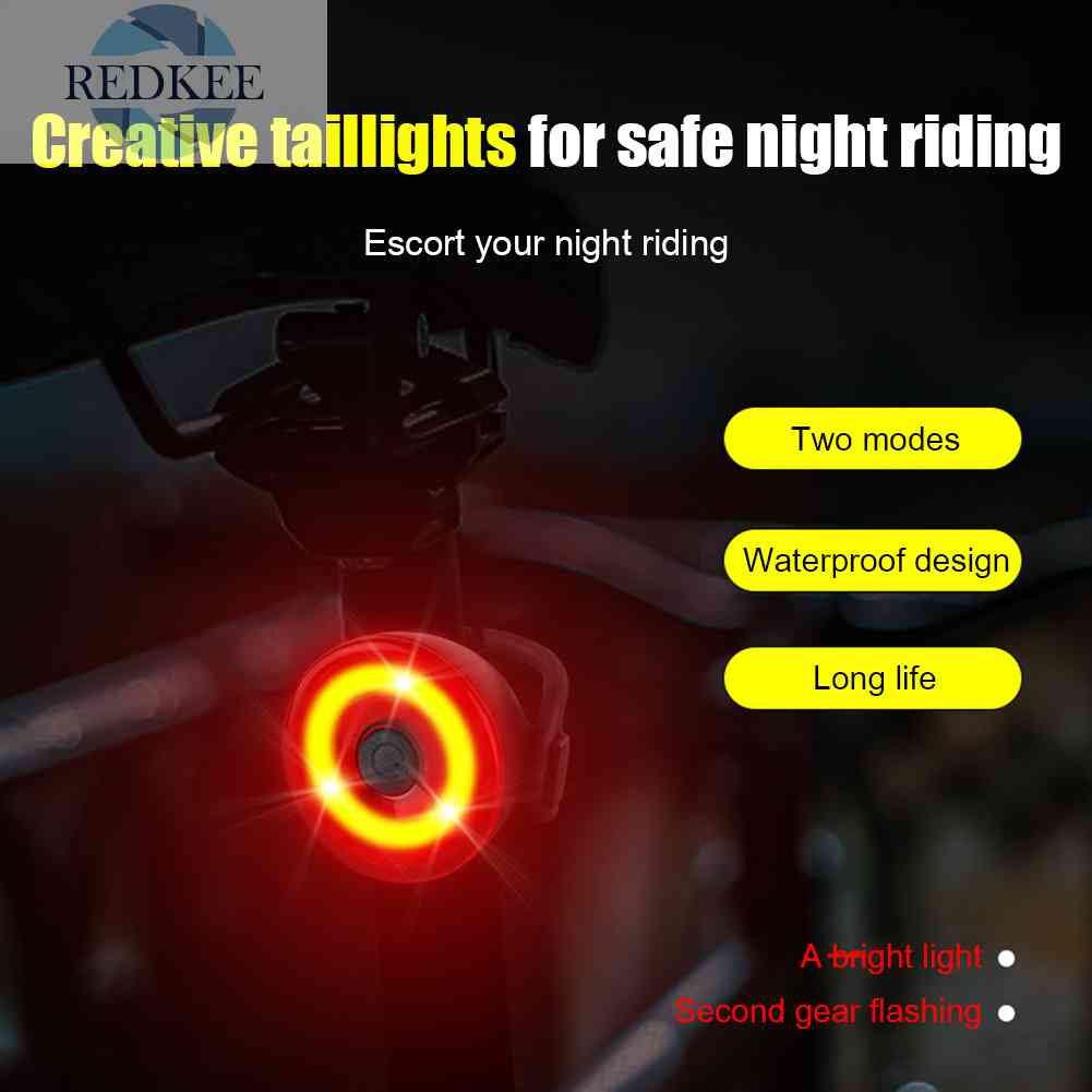 Đèn LED Cảnh Báo An Toàn Chống Nước Gắn Đuôi Xe Đạp Leo Núi