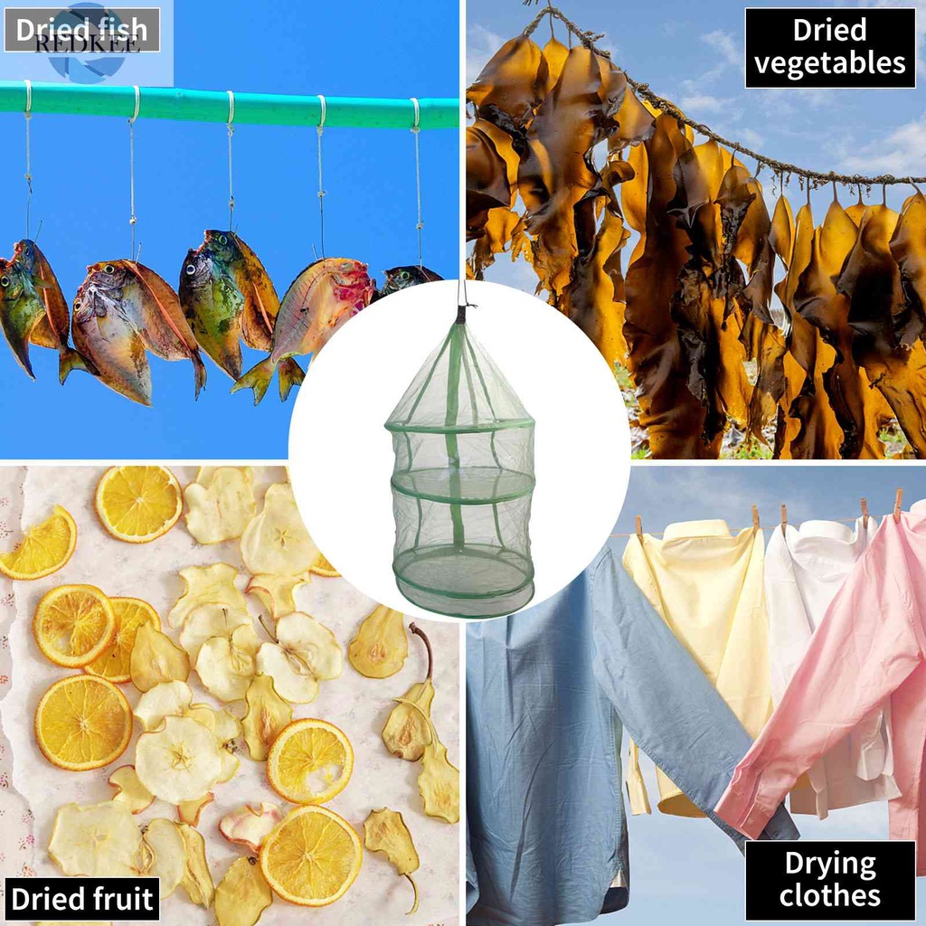 Lồng Lưới Phơi Đồ Màu Xanh Lá Có Khóa Kéo Có Thể Gập Lại Và Linh Hoạt